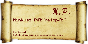 Minkusz Pénelopé névjegykártya